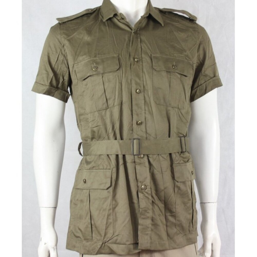 Women/Men Italian Military Short Sleeved Safari Shirt/Jacket